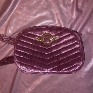 Topshop velvet waist bag